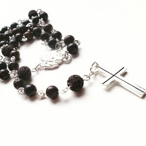 Jasper/lava handmade rosary